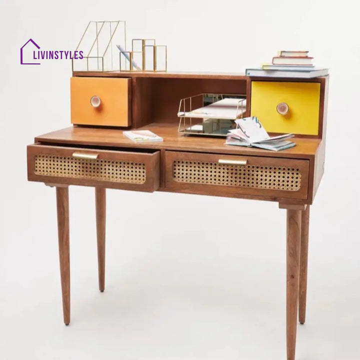 Rattan Study Desk