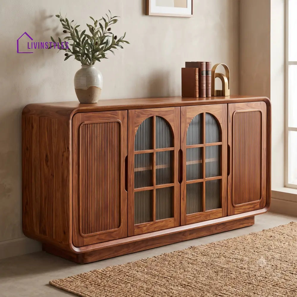 Uthra Premium Sheesham Wood Sideboard and Cabinet for Living Room