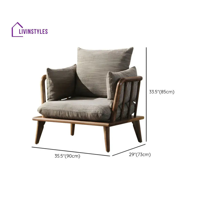 Utkalika Solid Wood 3 + 2 Seater Sofa for Living Room