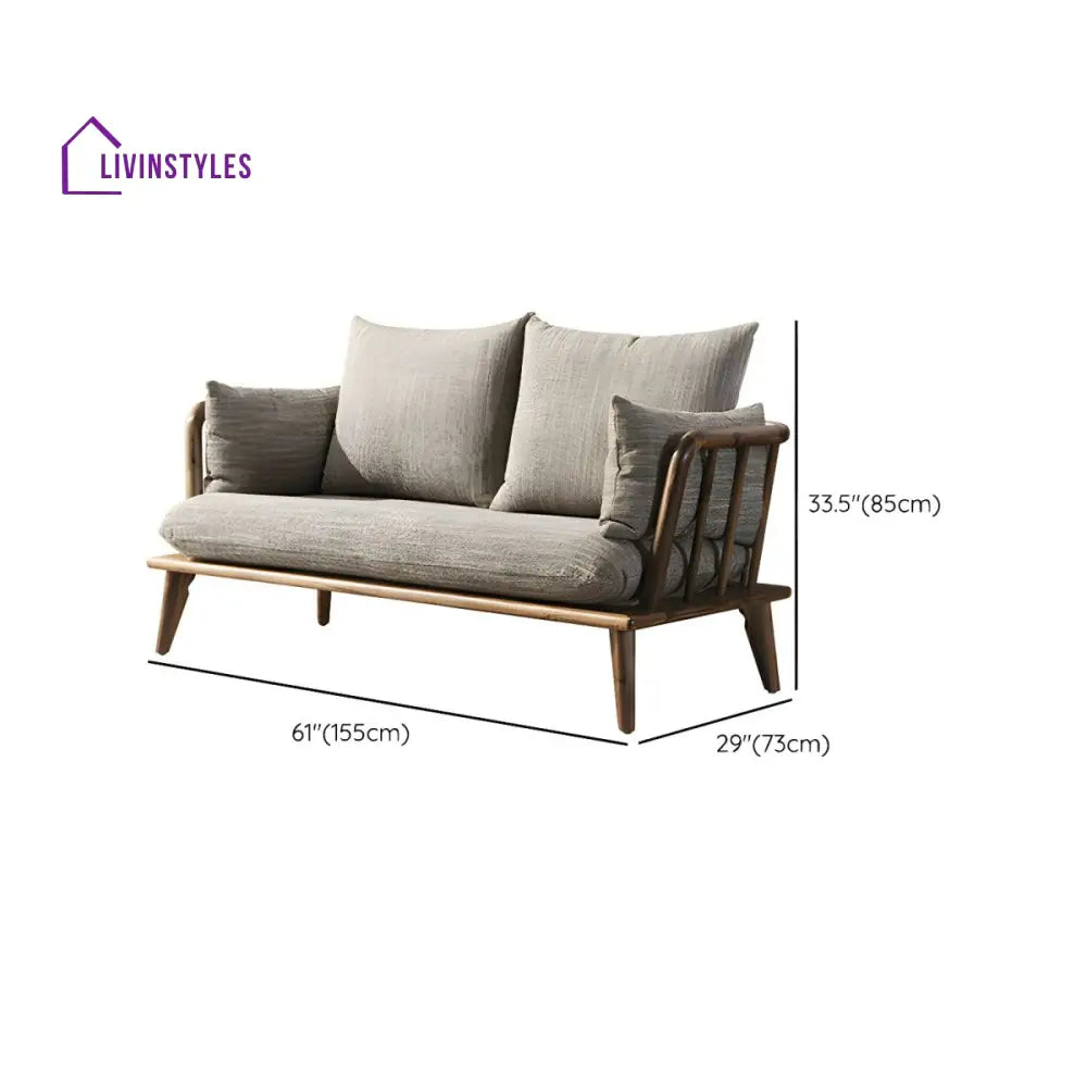 Utkalika Solid Wood 3 + 2 Seater Sofa for Living Room