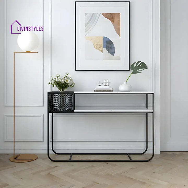 Vadim Stainless Steel Frame Console Table for Living Room