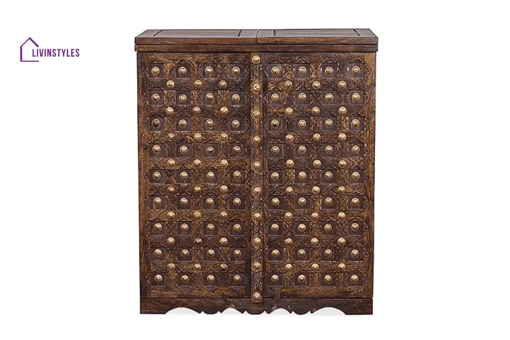 Vadym Solid Wood Bar Cabinet Bar