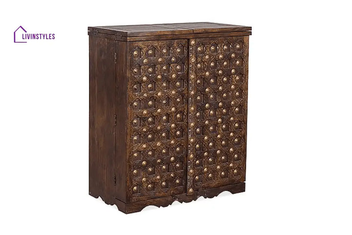 Vadym Solid Wood Bar Cabinet Bar