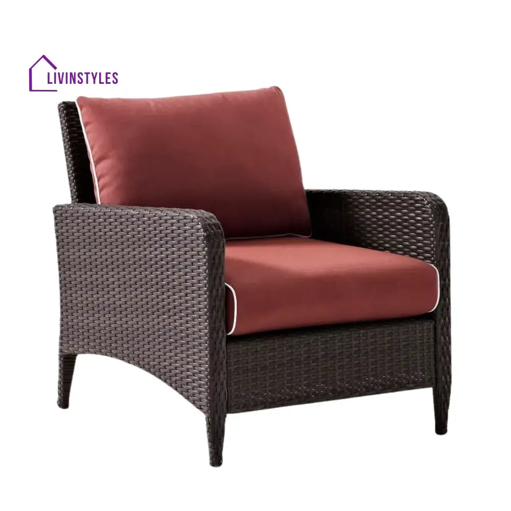 Vaidehi 1-Piece Outdoor Wicker Single Seater Sofa - Sofa Set