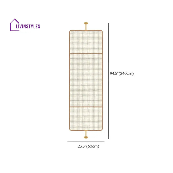 Valencia Wooden and Cane Weaving Room Partition for Living Room