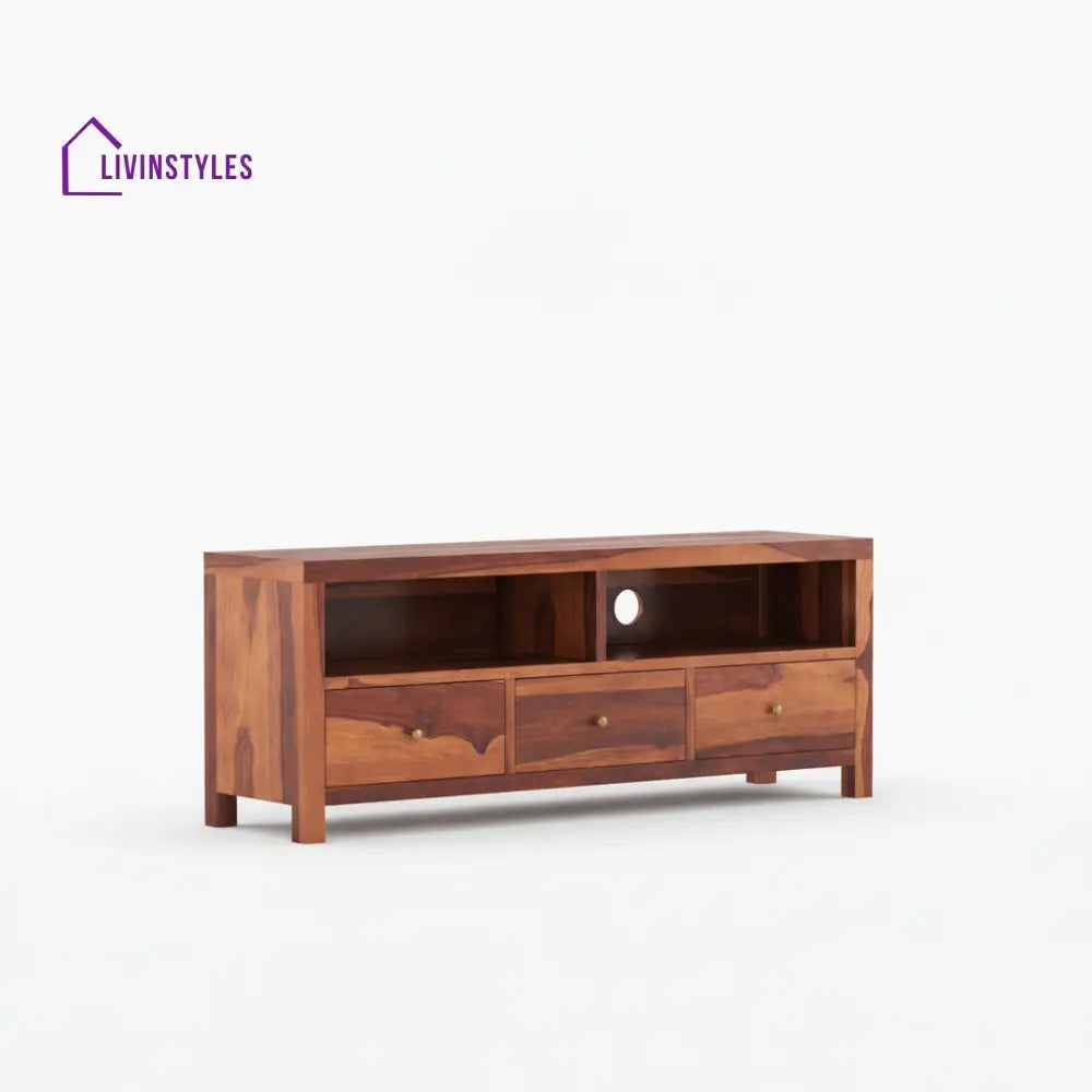 Valentina Sheesham Wood Tv Unit for Living Room
