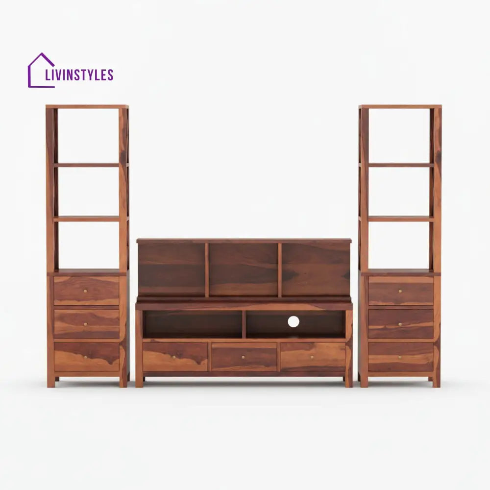 Valentina Sheesham Wood Tv Unit for Living Room
