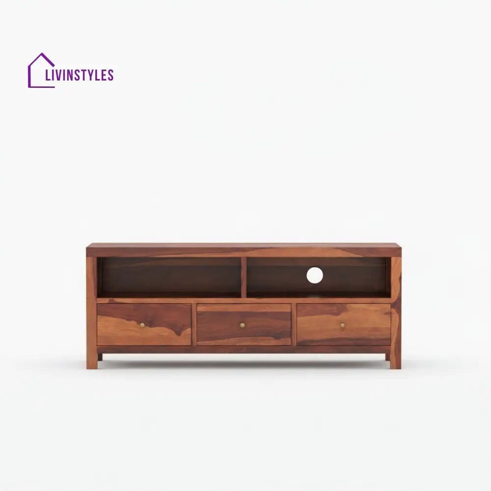 Valentina Sheesham Wood Tv Unit for Living Room