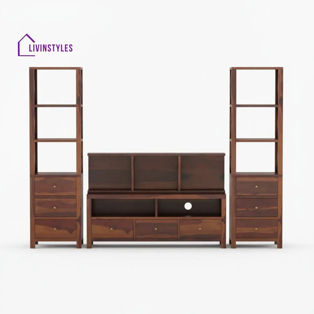 Valentina Sheesham Wood Tv Unit for Living Room
