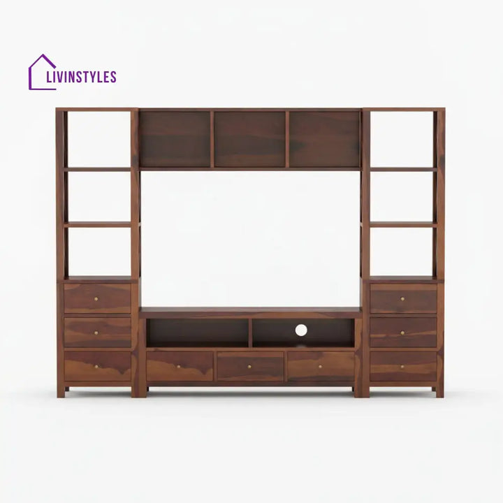 Valentina Sheesham Wood Tv Unit for Living Room Walnut
