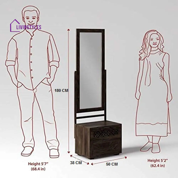 Valentina Solid Sheesham Wood Dresser With Two Drawer Dresser