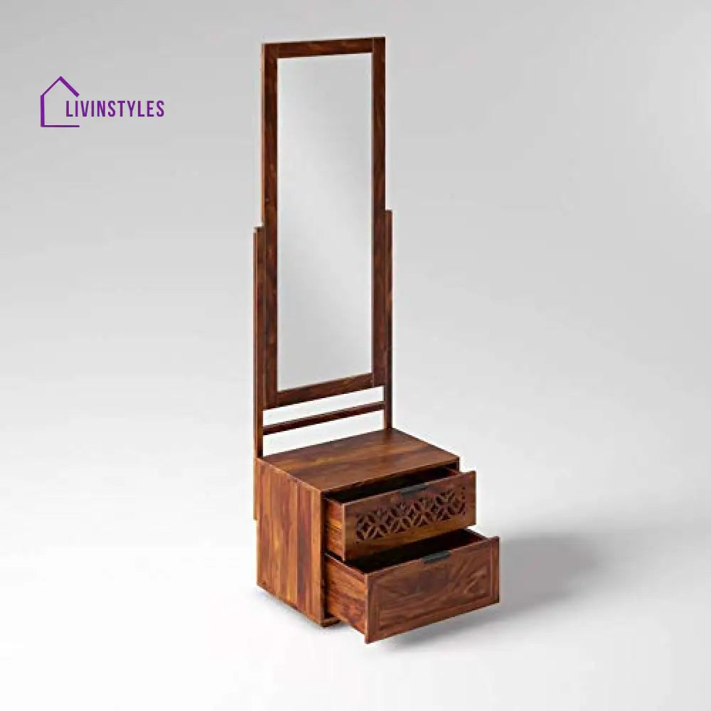 Valentina Solid Sheesham Wood Dresser With Two Drawer Dresser