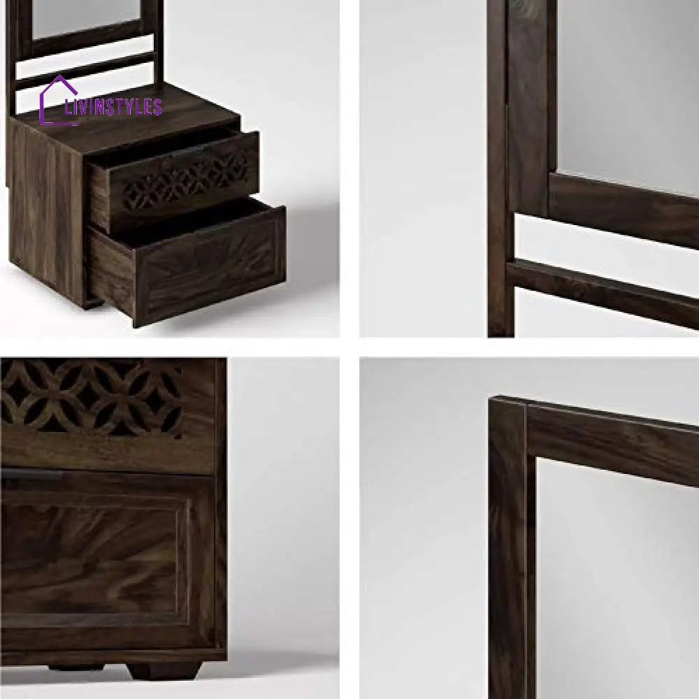 Valentina Solid Sheesham Wood Dresser With Two Drawer Dresser
