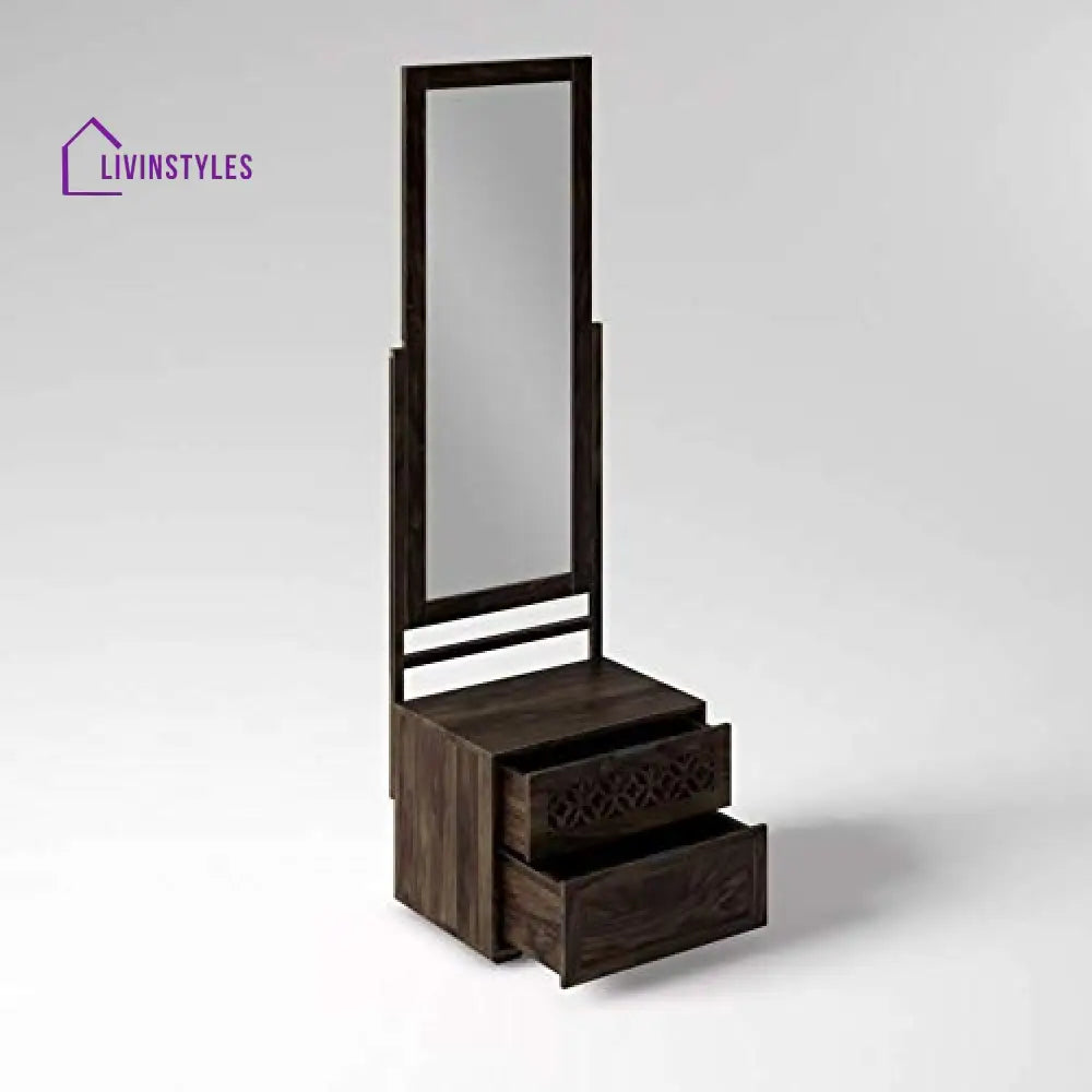 Valentina Solid Sheesham Wood Dresser With Two Drawer Walnut Dresser