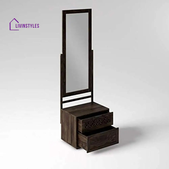 Valentina Solid Sheesham Wood Dresser With Two Drawer Walnut Dresser