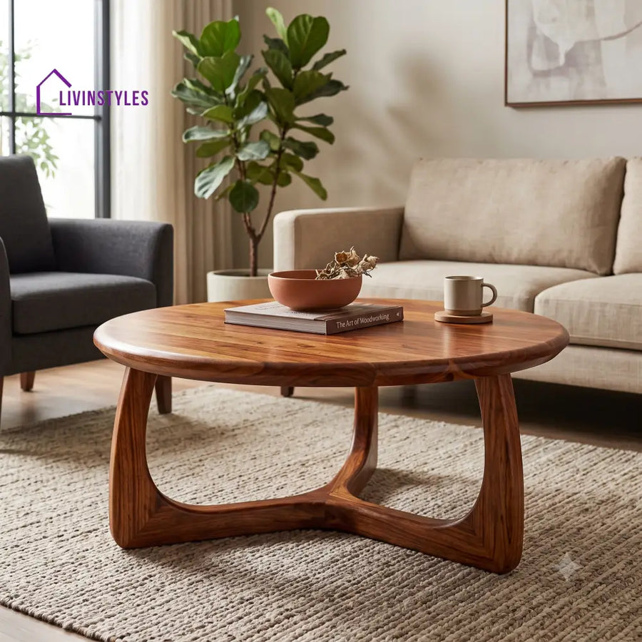 Valentine Wooden Coffee Table for Living Room | Tea Table | Teapoy | Center table