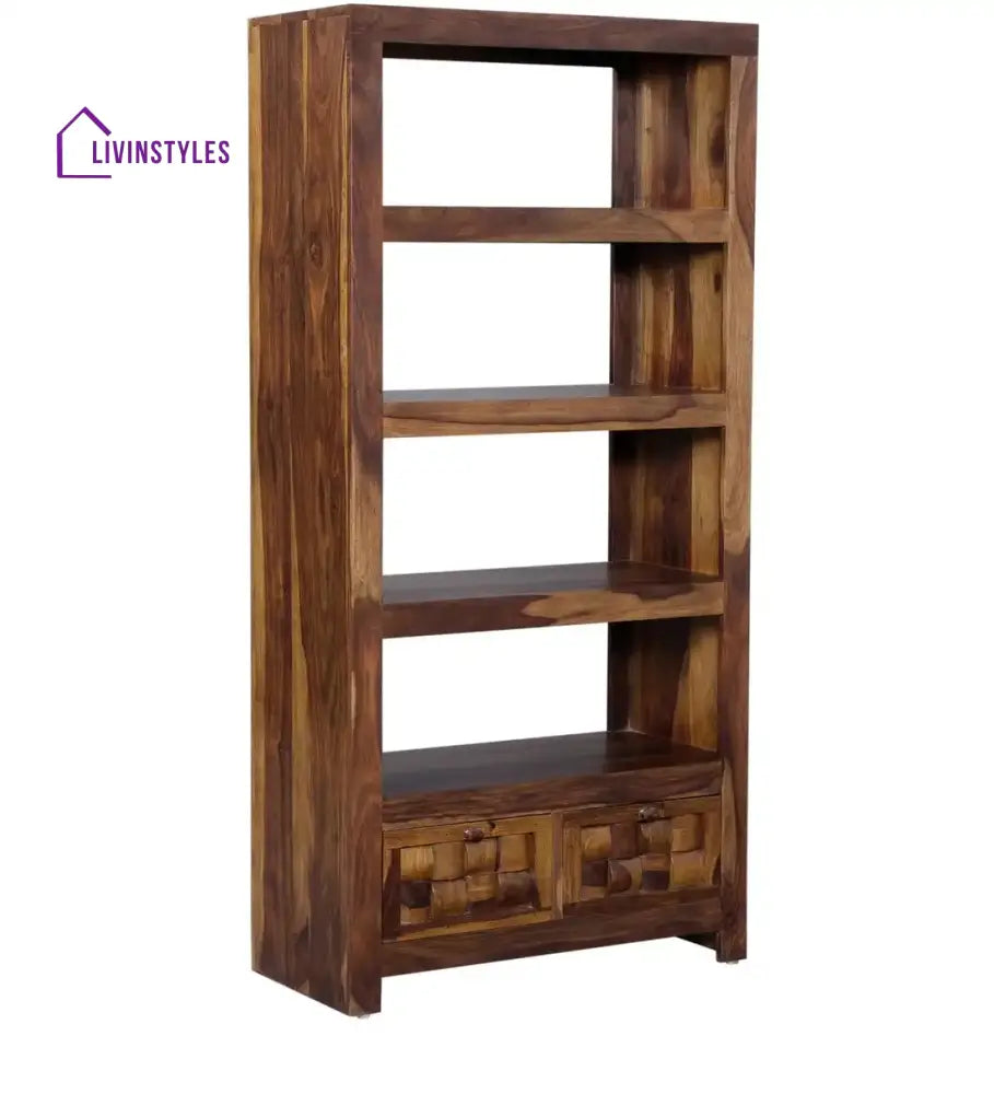 Valeria Solid Wood Sheesham Bookshelf Study Table