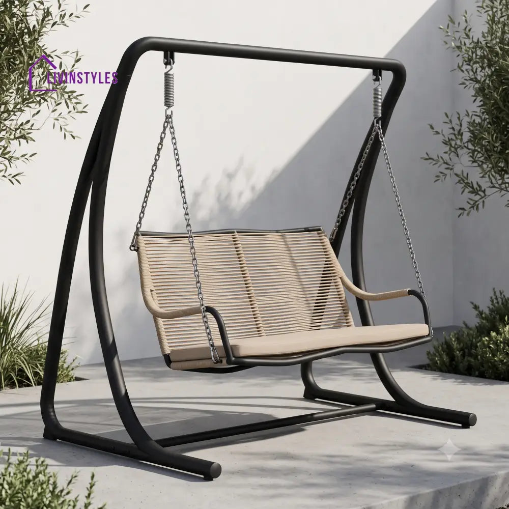 Valerie Outdoor 2 Seater Swing Chair with Stand | Premium Finish Product Online