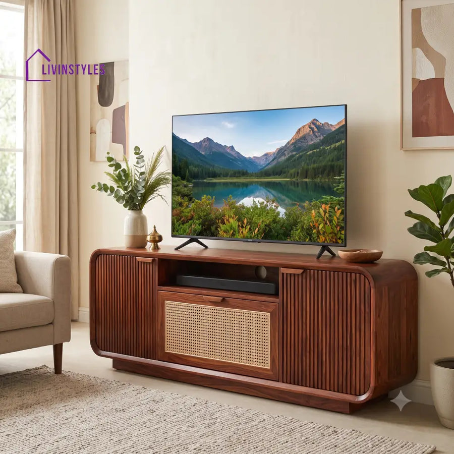Valerie Solid Sheesham Wood Tv Unit for Living Room | Tv Cabinet | Tv Console Unit