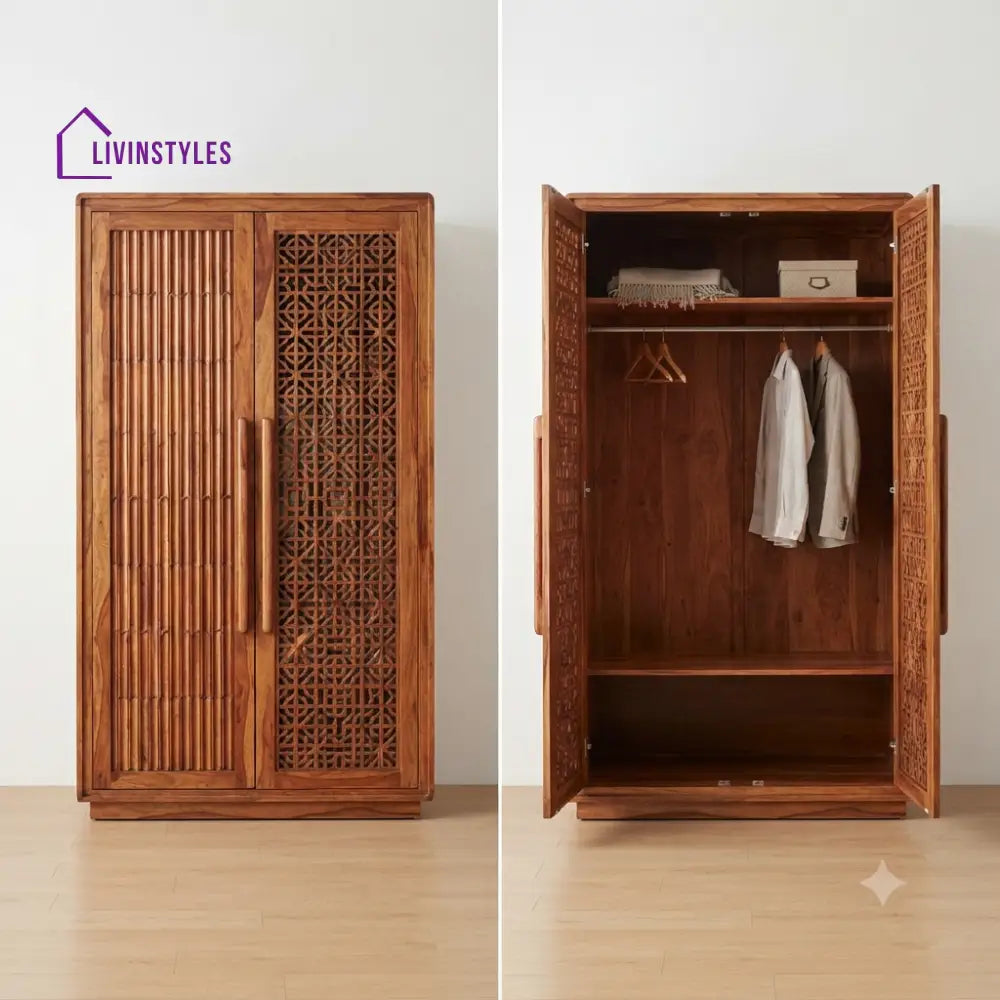 Vamika Wooden Wardrobe for Clothes | Cupboard for Clothes
