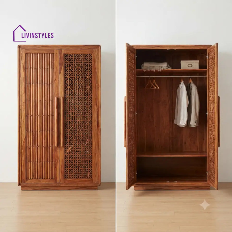 Vamika Wooden Wardrobe for Clothes | Cupboard for Clothes