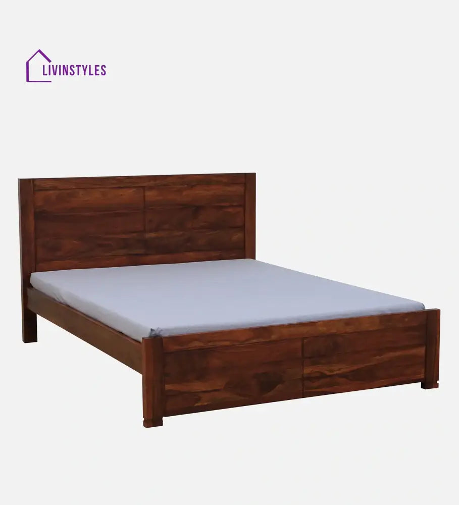 Moscow Contemporary Sheesham Wood Beds Bed without storage