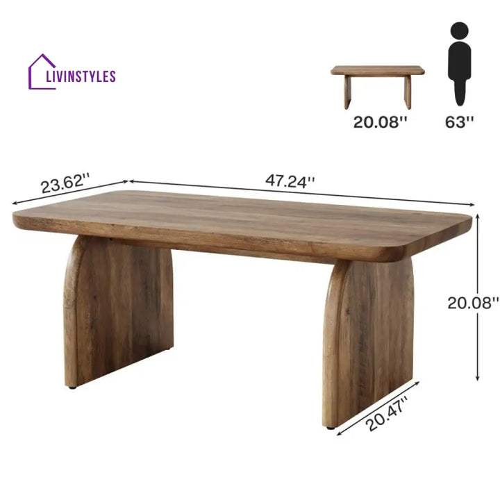 Vandana Solid Wood Coffee Table for Living Room