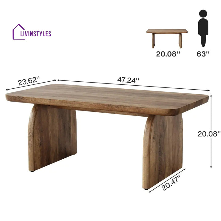 Vandana Solid Wood Coffee Table for Living Room