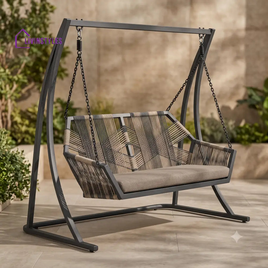 Vanille Outdoor 2 Seater Swing Chair with Stand | Premium Finish Product Online