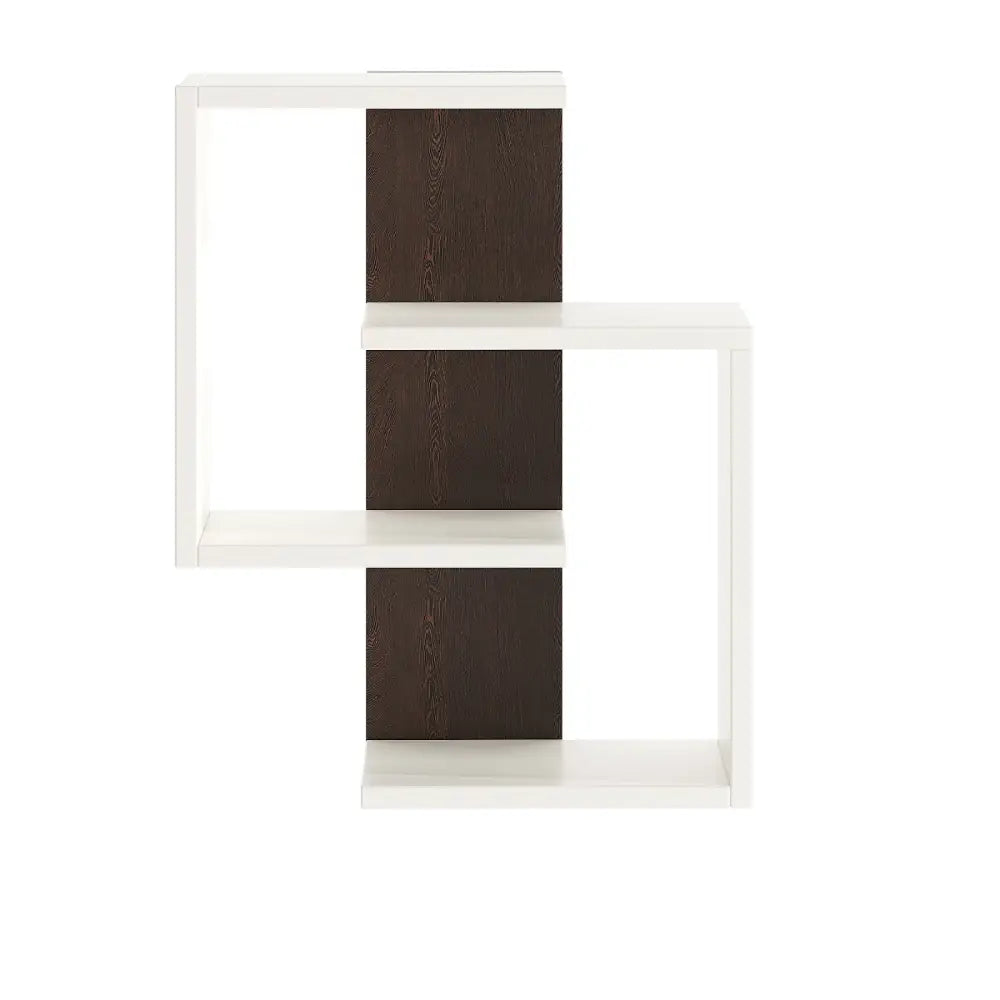 Vanya Multipurpose Wall Shelf & Display Rack - White and Wenge Display Shelf