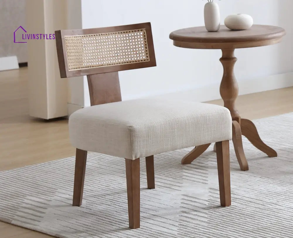 Vanya Solid Wood Frame and Fabric Chair | Living Room Chair | Lounge Chair