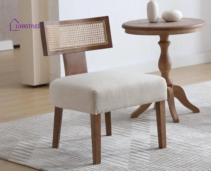 Vanya Solid Wood Frame and Fabric Chair | Living Room Chair | Lounge Chair