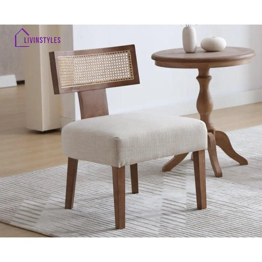 Vanya Solid Wood Frame and Fabric Chair | Living Room Chair | Lounge Chair