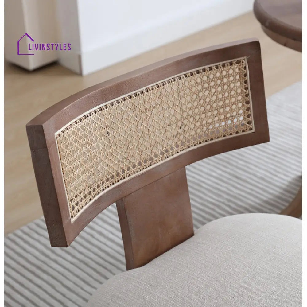Vanya Solid Wood Frame and Fabric Chair | Living Room Chair | Lounge Chair
