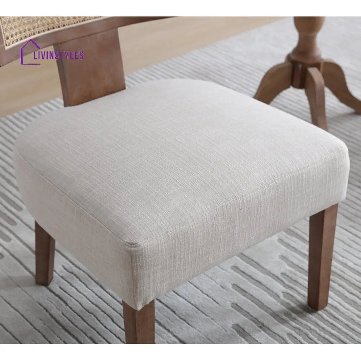 Vanya Solid Wood Frame and Fabric Chair | Living Room Chair | Lounge Chair