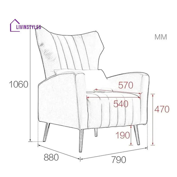 Varfolomey Luxurious Velvet Accent Chair Yellow Color Furniture