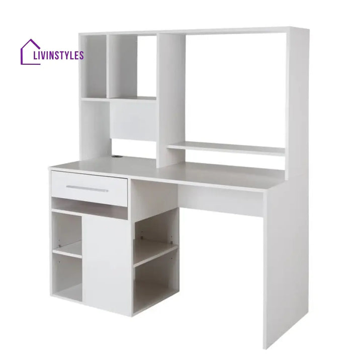 Varvara White Study Table for Students