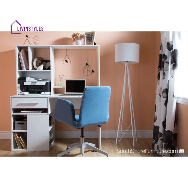 Varvara White Study Table for Students
