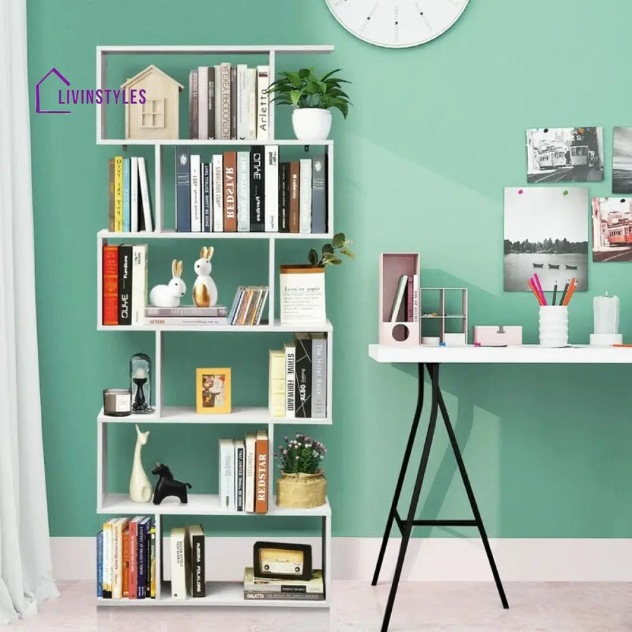 Varya Engineered Wood Bookshelves | Bookshelf for Living Room | Bedroom | Drawing Room | Study Room