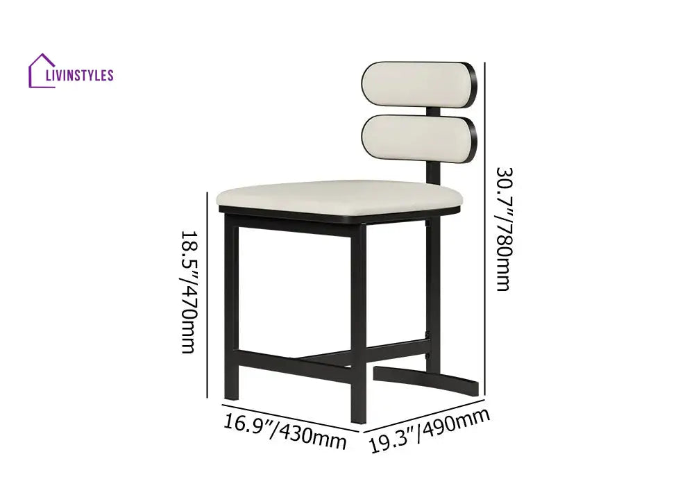 Varya Stainless Steel Dining Chairs - Single Chair