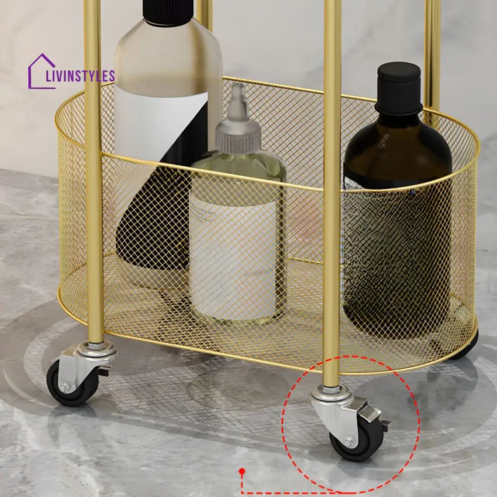 Varya Stainless Steel Frame Storage Shelves