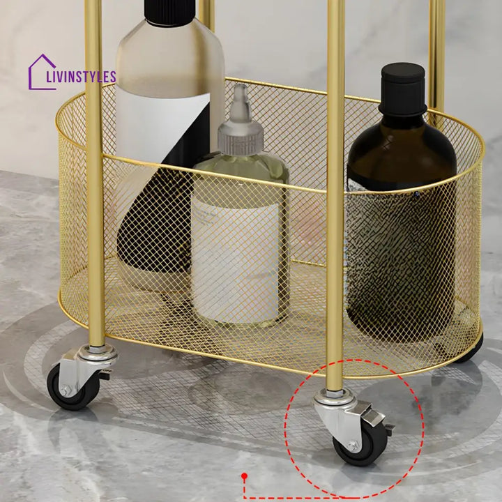 Varya Stainless Steel Frame Storage Shelves