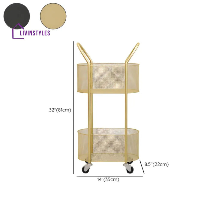 Varya Stainless Steel Frame Storage Shelves