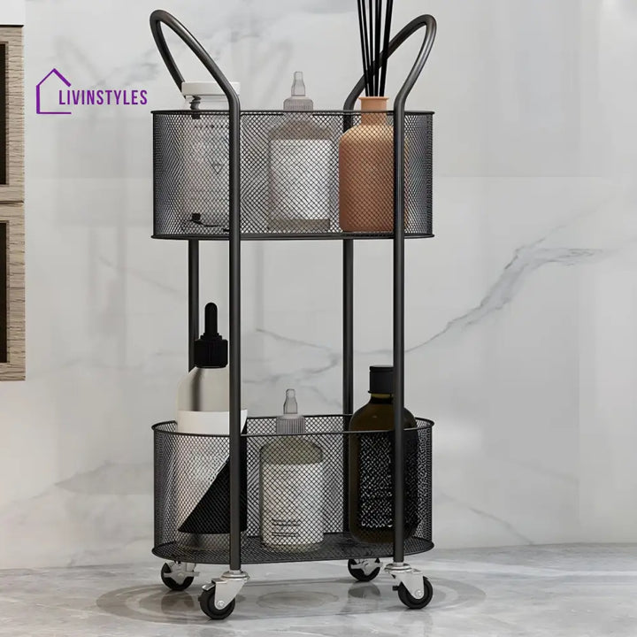 Varya Stainless Steel Frame Storage Shelves
