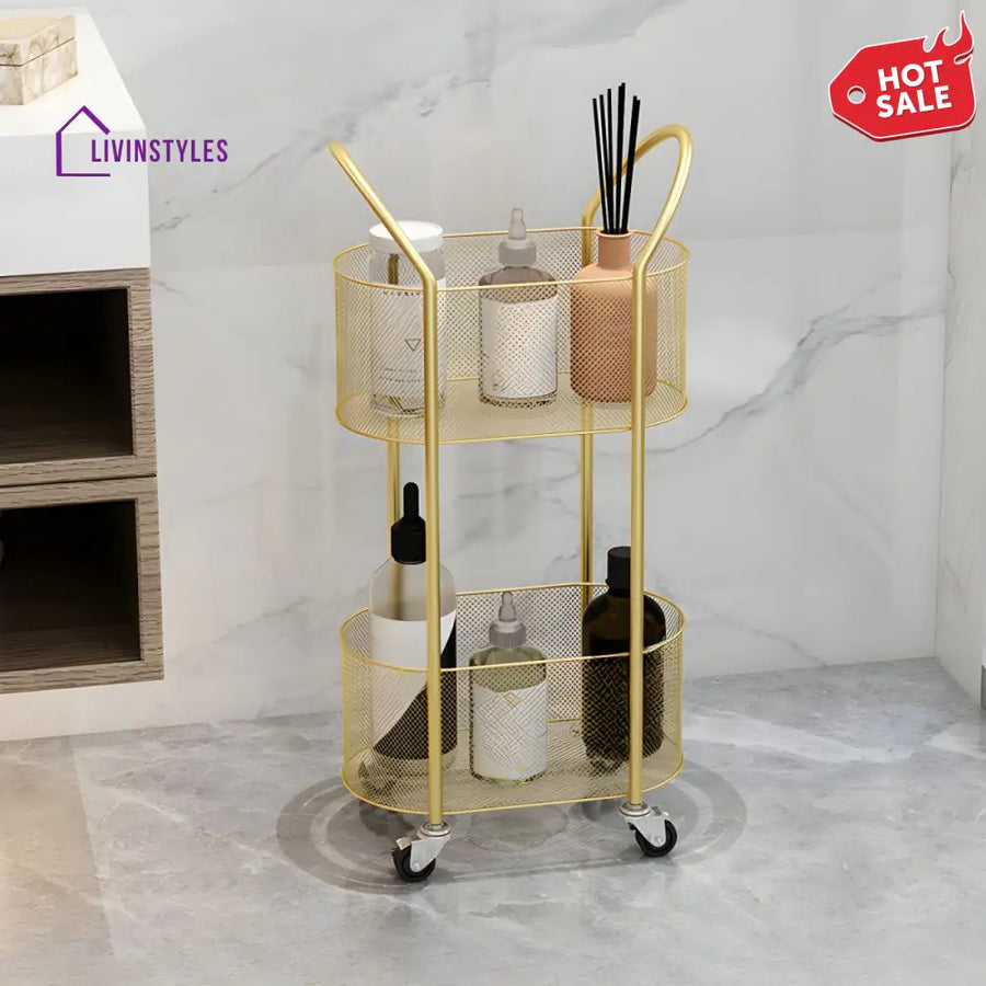 Varya Stainless Steel Frame Storage Shelves