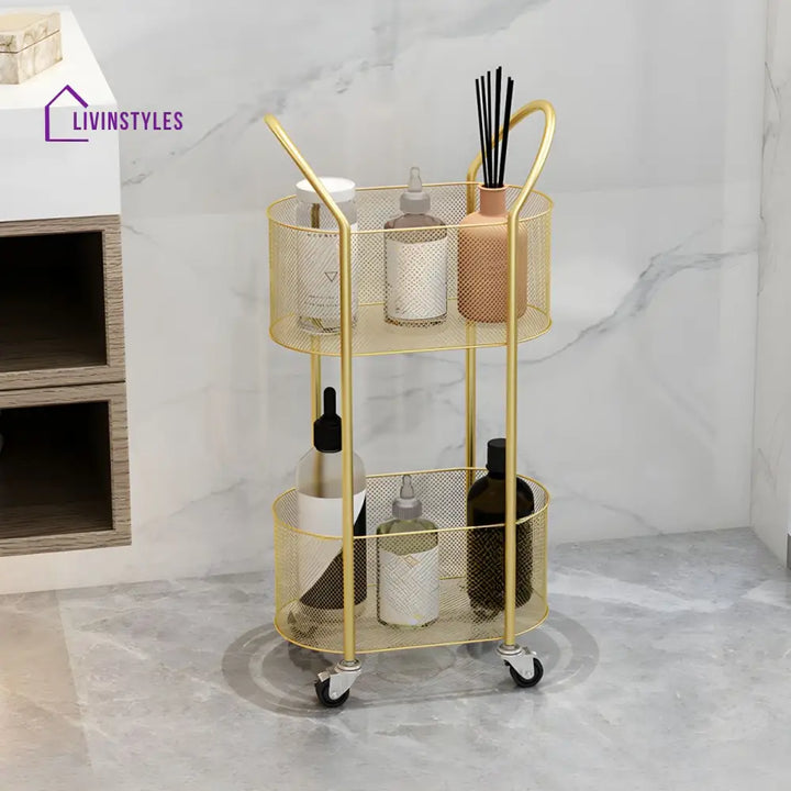 Varya Stainless Steel Frame Storage Shelves