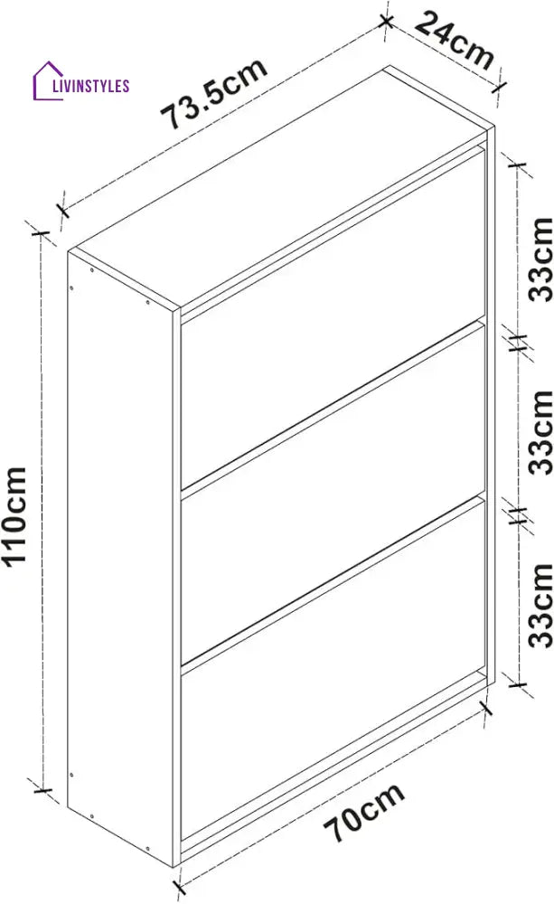 Varya White Finish Shoe Rack | Slim Shoe Rack for Home