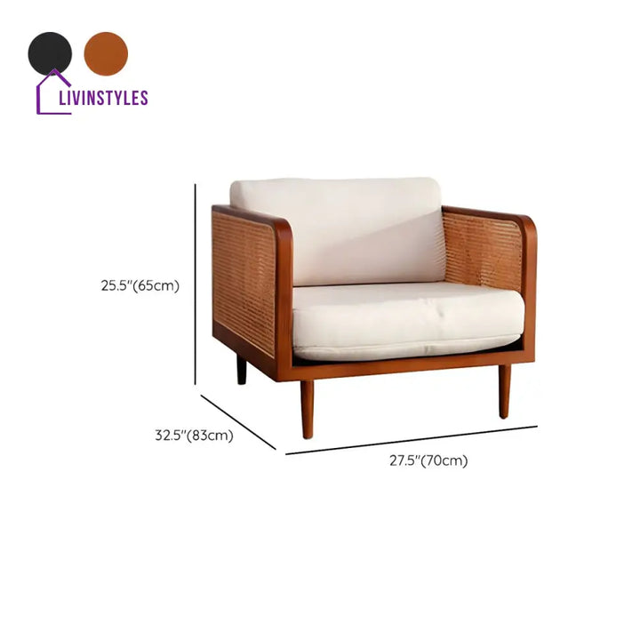 Vashika Solid Wood 3 + 1 + 1 Seater Sofa for Living Room