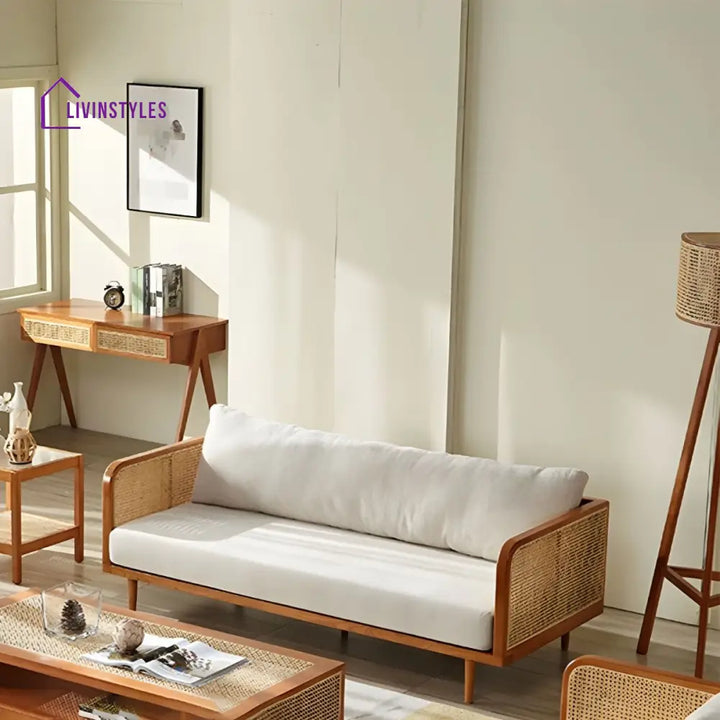 Vashika Solid Wood 3 Seater Sofa for Living Room