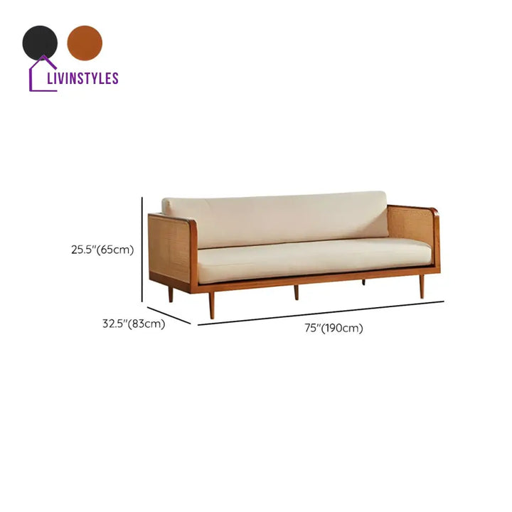 Vashika Solid Wood 3 Seater Sofa for Living Room